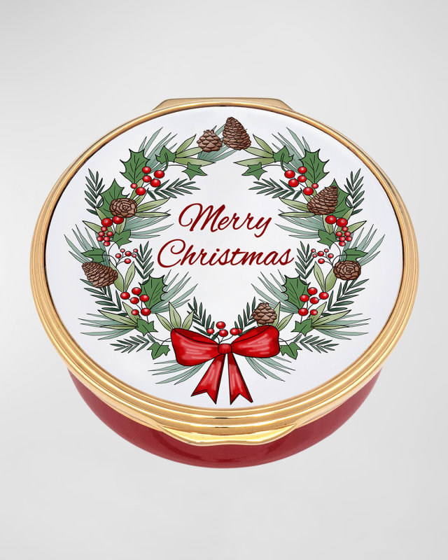 Merry Christmas Enamel Box